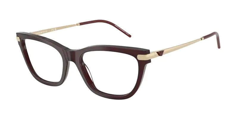 Emporio Armani Donna EA3262 6265 Montature da vista Acetato Bordeaux Trasparente Cat Eye Normale