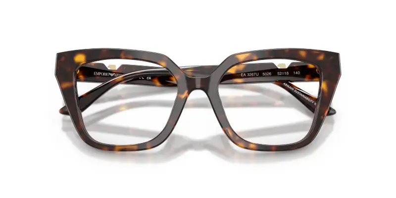 Donna EA3267U 5026 Montature da vista Acetato Tartaruga Trasparente Cat Eye Normale miniatura 2