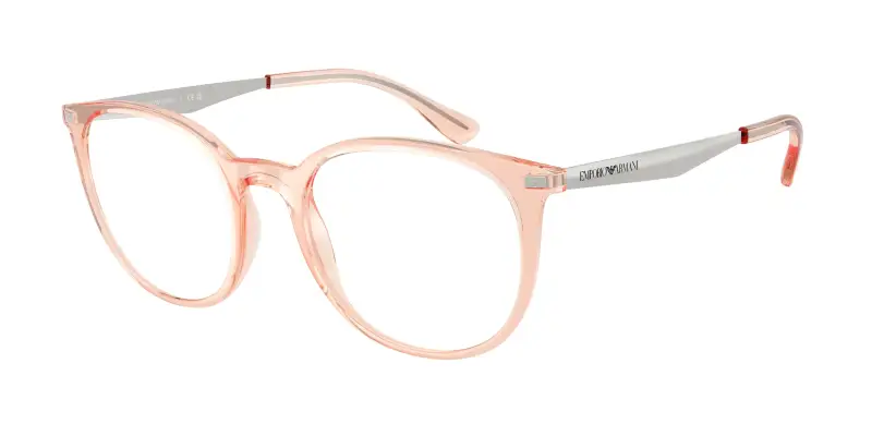 Donna Emporio Armani EA3168 6346 Montature da vista Iniettato Rosa Trasparente Pantos Normale