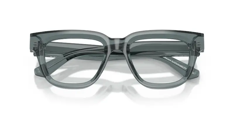 Donna Emporio Armani EA3281 6364 Montature da vista Acetato Grigio Trasparente Geometrica Normale miniatura 2