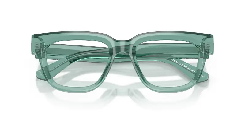 Donna Emporio Armani EA3281 6365 Montature da vista Acetato Verde Trasparente Geometrica Normale miniatura 2
