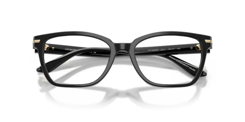 Donna Emporio Armani EA3282BU 5017 Montature da vista Acetato Nero Trasparente Cat Eye Normale miniatura 2