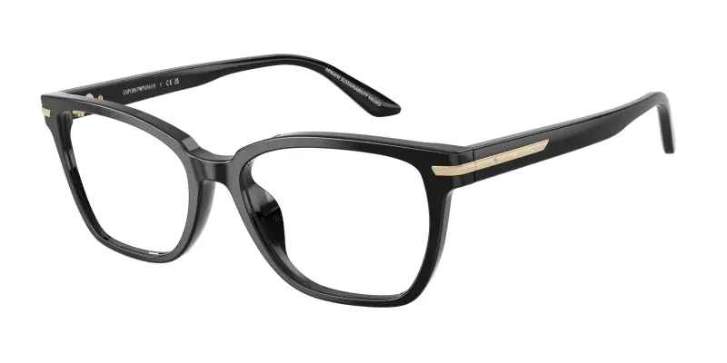 Donna Emporio Armani EA3282BU 5017 Montature da vista Acetato Nero Trasparente Cat Eye Normale