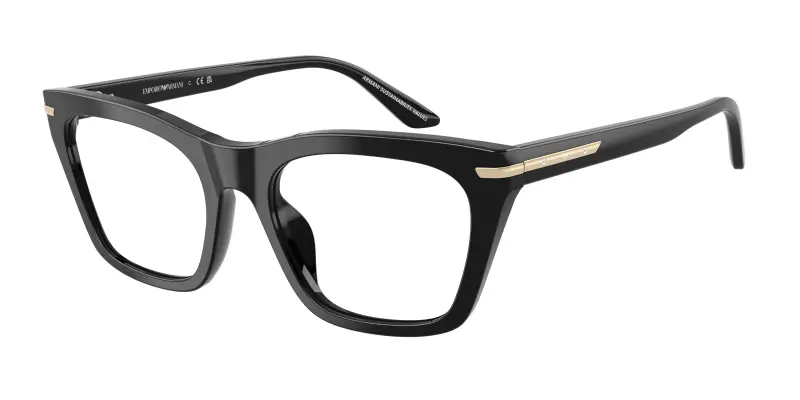 Donna Emporio Armani EA3283BU 5017 Montature da vista Acetato Nero Trasparente Cat Eye Normale