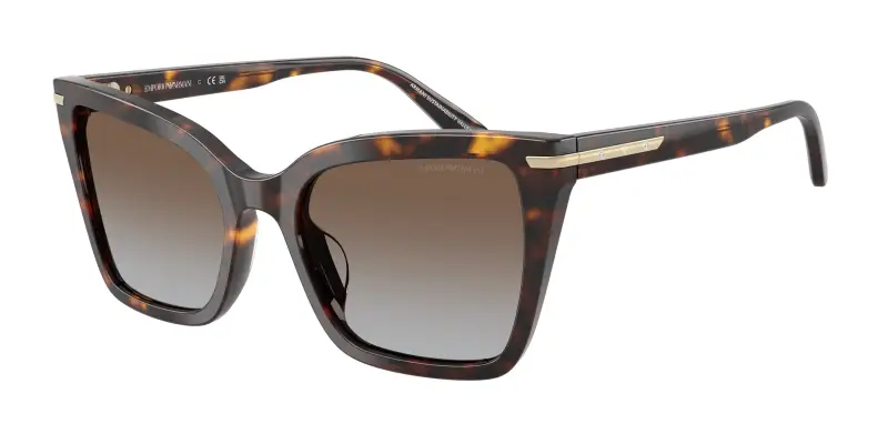 Donna Emporio Armani EA4273BU 502689 Occhiali da sole Acetato Tartaruga Grigio Squadrata Normale Sfumato
