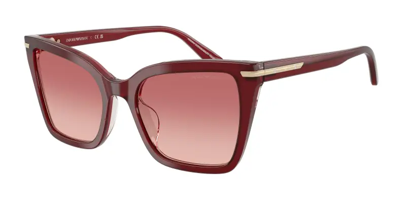 Donna Emporio Armani EA4273BU 6377A5 Occhiali da sole Acetato Rosso Rosa Squadrata Normale Sfumato