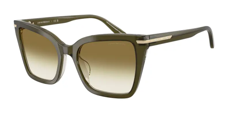 Donna Emporio Armani EA4273BU 63788E Occhiali da sole Acetato Verde Verde Squadrata Normale Sfumato