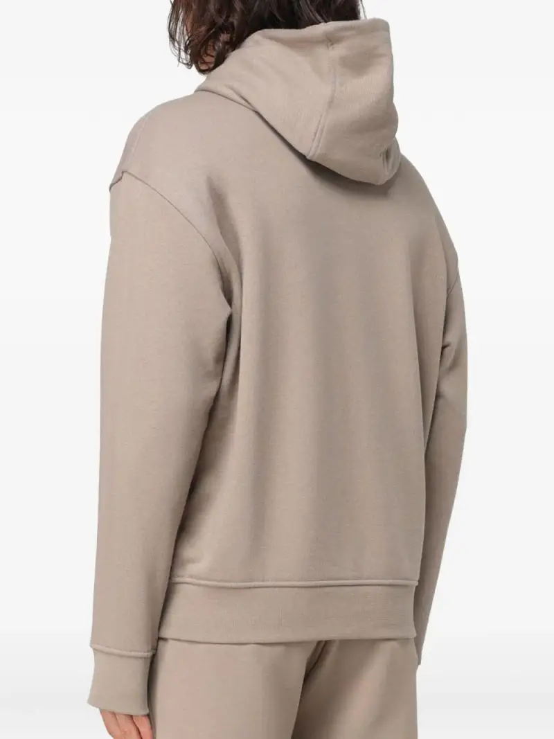 Felpa beige aquila petto ricamata miniatura 3