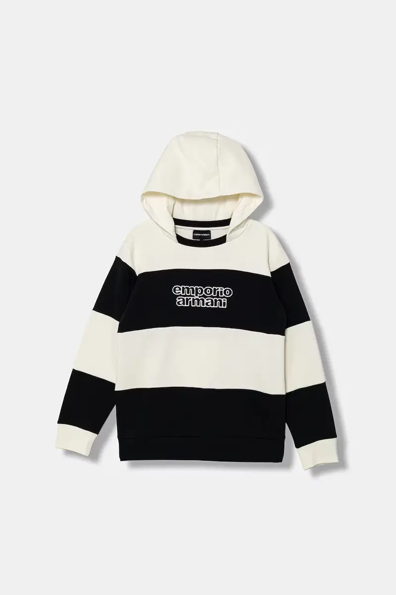 felpa in cotone bambino/a colore blu navy con cappuccio EB000770 AF16135