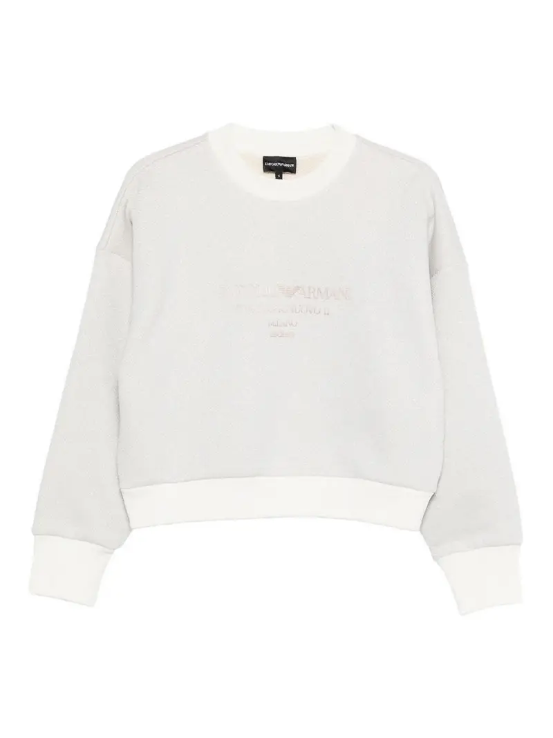 Felpa in lurex Bianco