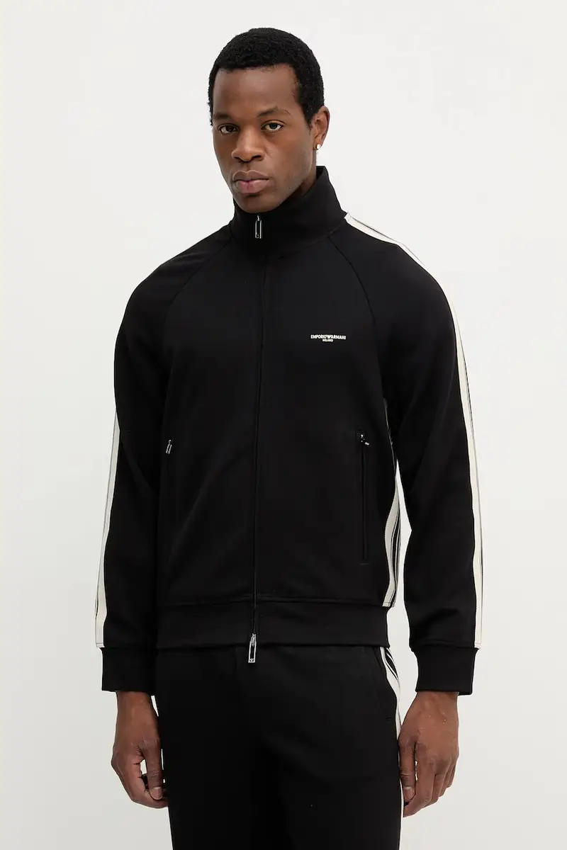 felpa uomo colore nero con applicazione EM002872 AF13488