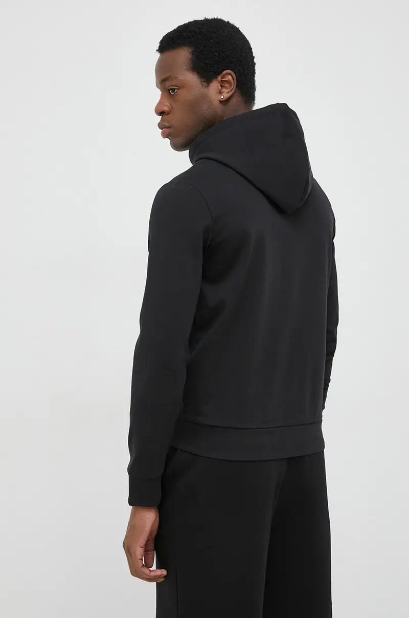 felpa uomo colore nero con cappuccio miniatura 3