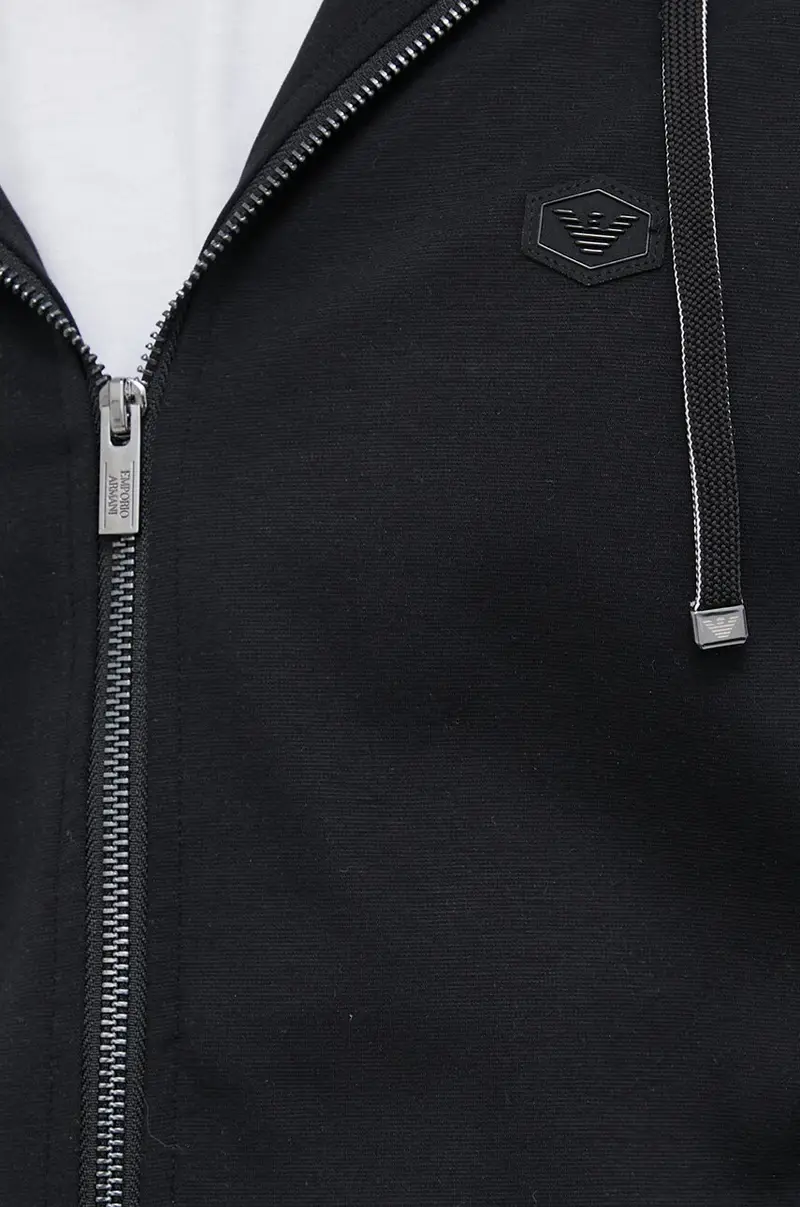 felpa uomo colore nero con cappuccio miniatura 5