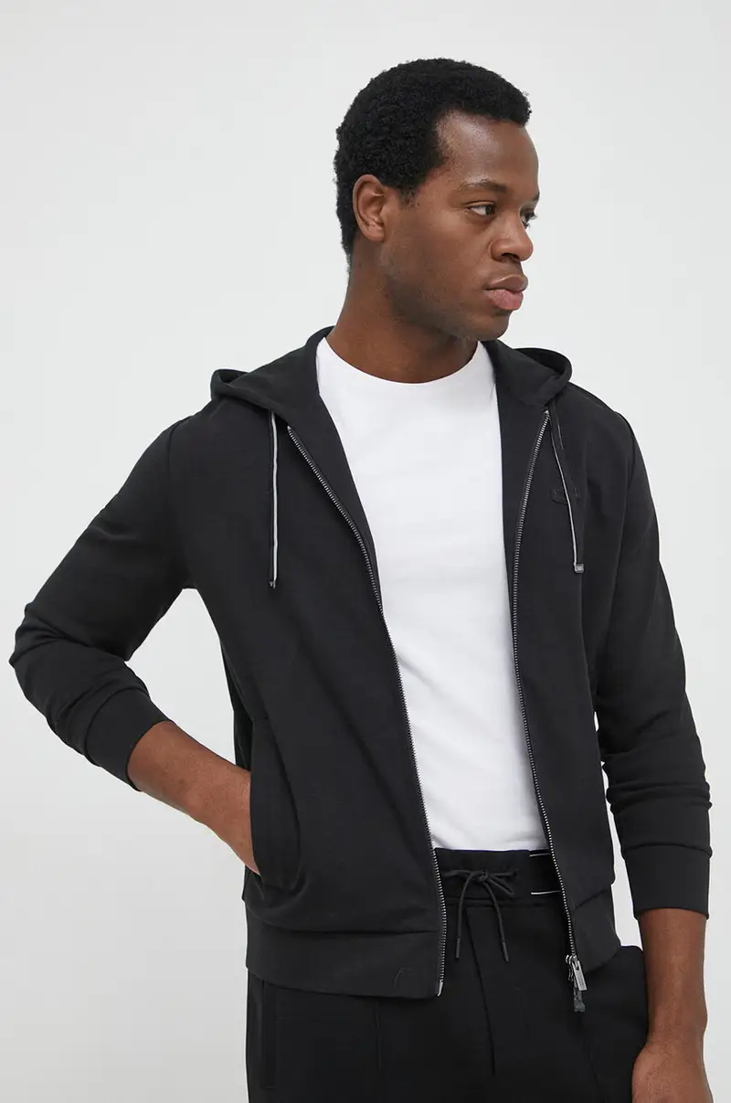 felpa uomo colore nero con cappuccio