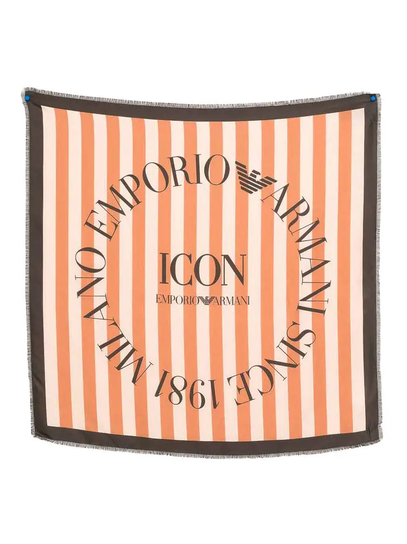 Foulard in seta rigata Color Carne E Neutri