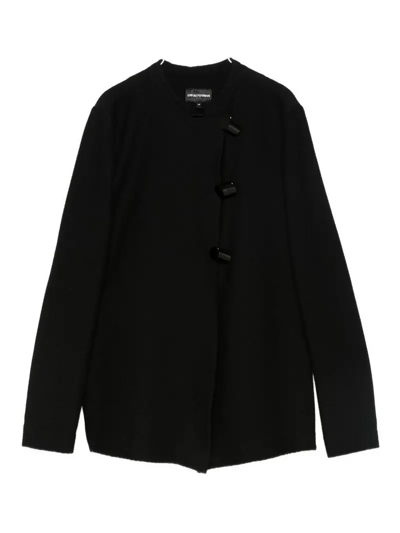 Giacca a petto di cotone Nero