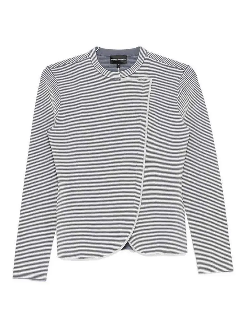 Giacca blazer a righe Grigio