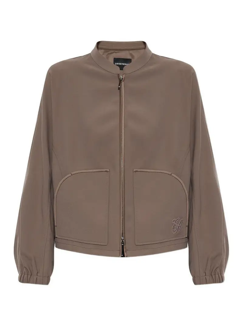 Giacca blouson con zip Grigio