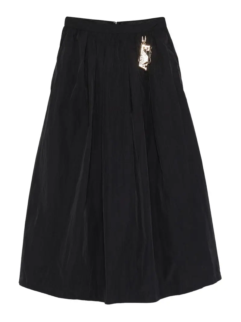 Gonna lunga in nylon Nero