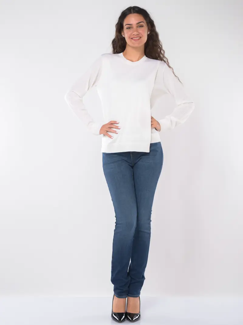 jeans da donna Emporio Armani Slim Fit in cotone riciclato Blu miniatura 2