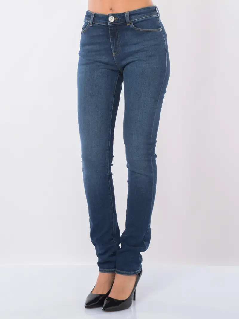 jeans da donna Emporio Armani Slim Fit in cotone riciclato Blu