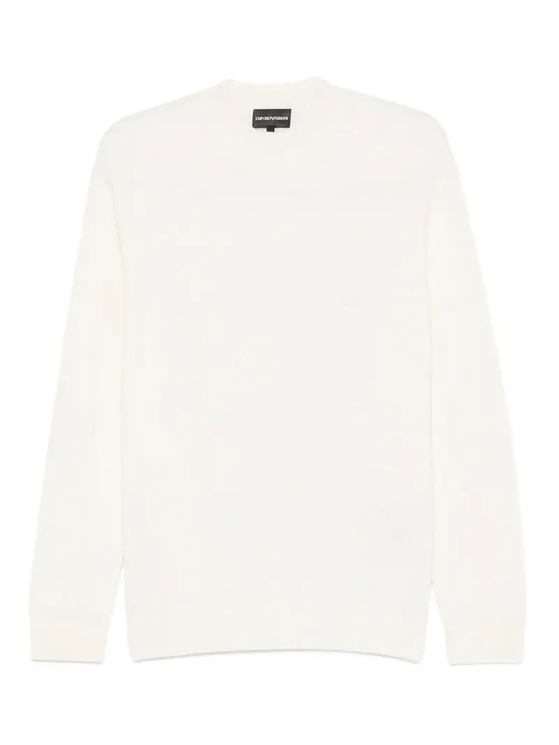 Jumper Crewneck in lana Bianco