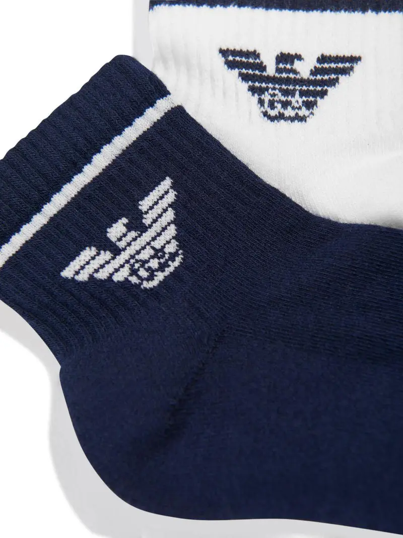 Calzini (2pack) bianco e blu Blu marine bianco miniatura 2