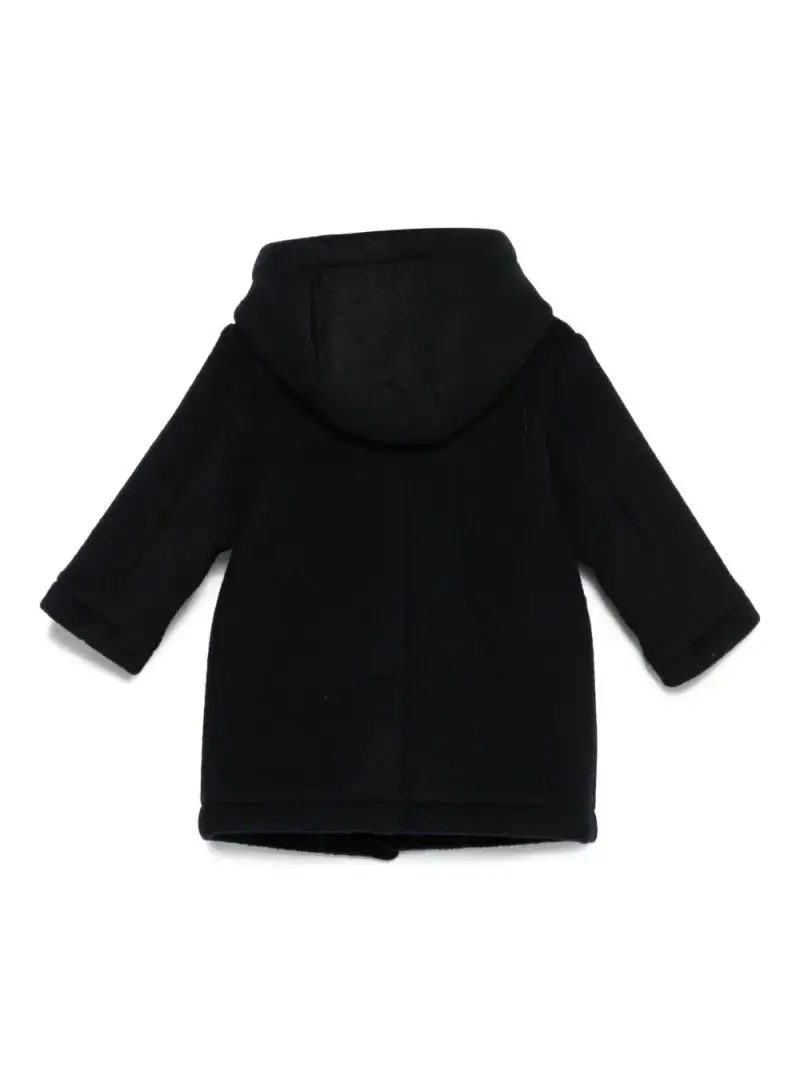 Cappotto nero con cappuccio classico Blu miniatura 2