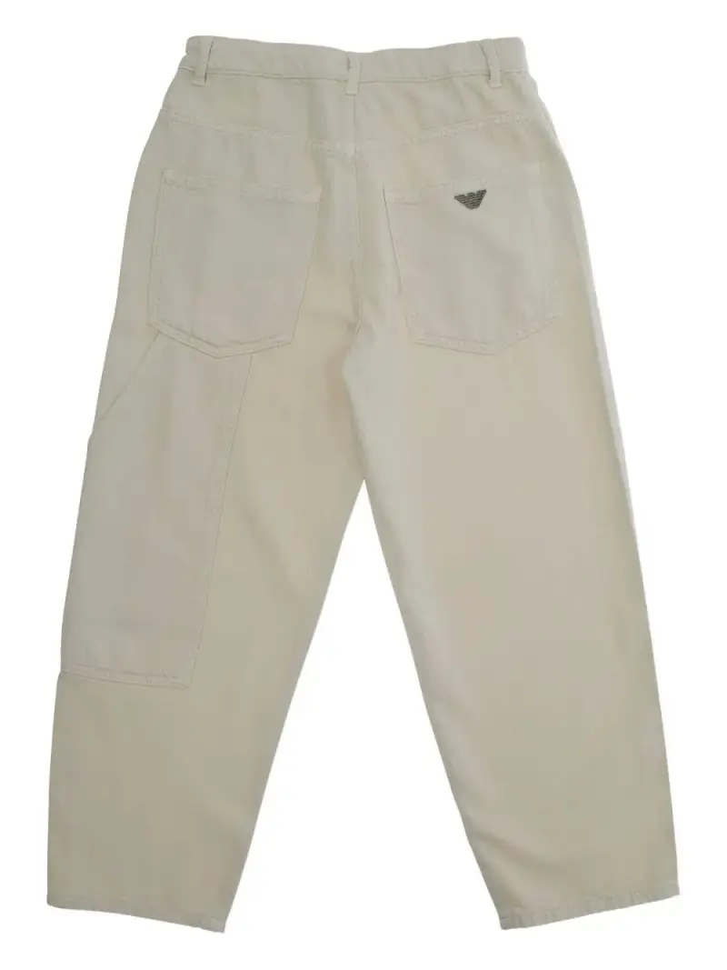 Emporio Armani Kids Pantaloni beige Bambino miniatura 3