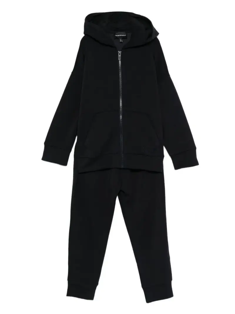 Emporio Armani Kids Tuta Bambino Nera in Cotone