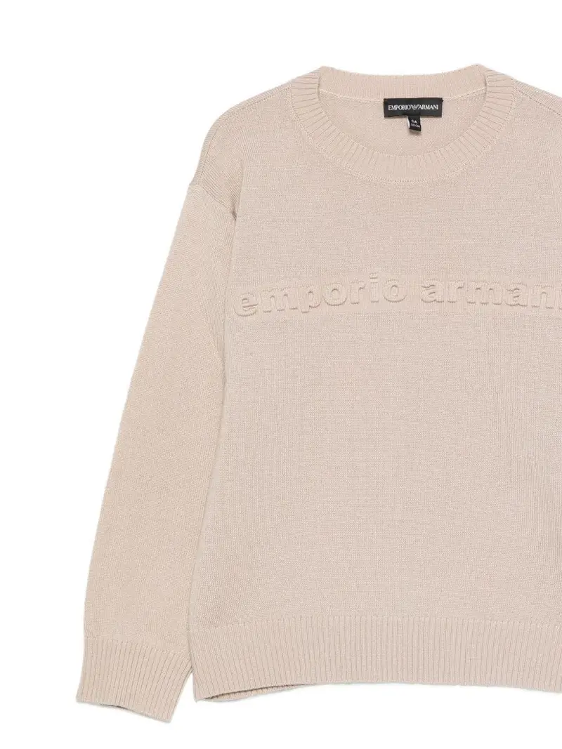 Emporio Armani Kids Maglione beige per Bambino miniatura 3