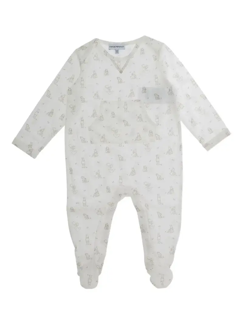 Emporio Armani Kids Tutina beige per bambino