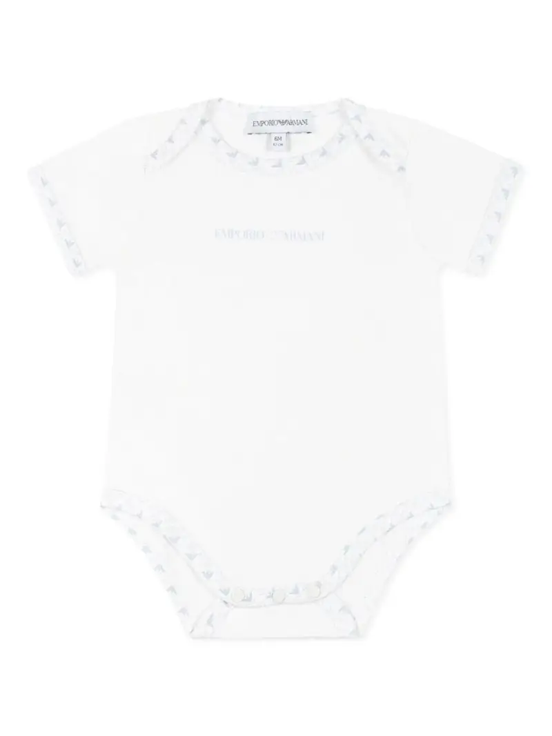 Set body azzurro logati neonato (2pz) miniatura 2