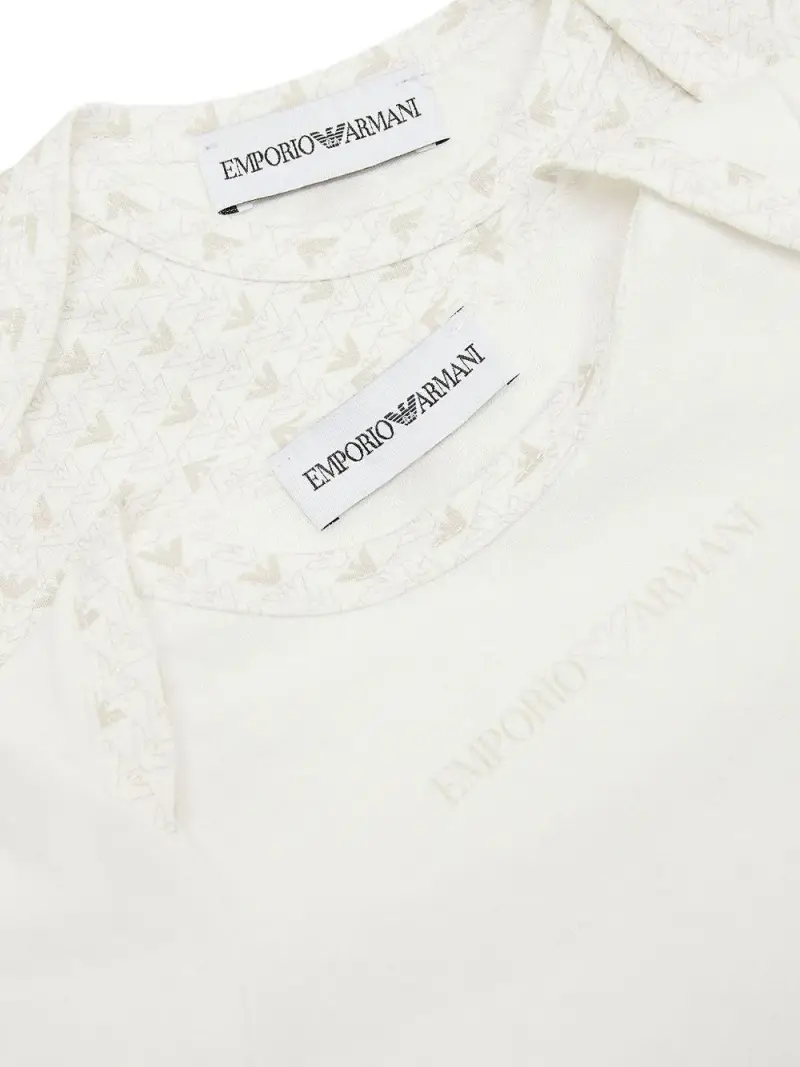 Set body beige logati neonato (2pz) miniatura 2