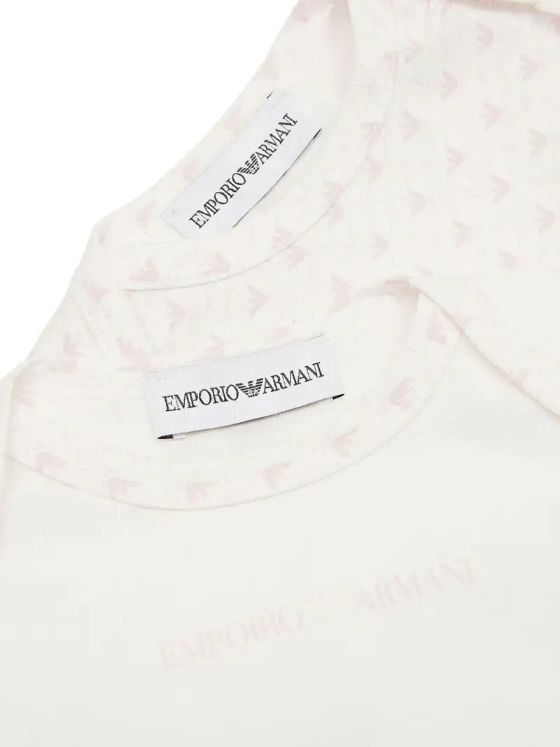 Set body rosa logati neonata (2pz) miniatura 3