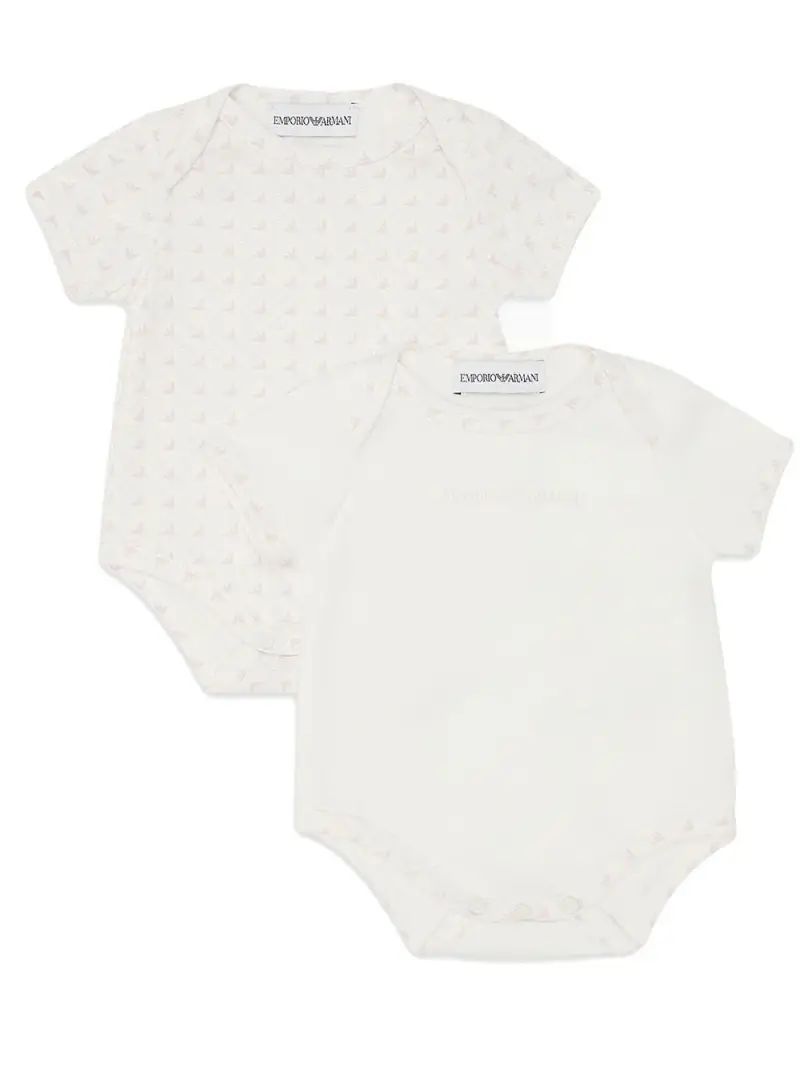 Set body rosa logati neonata (2pz)