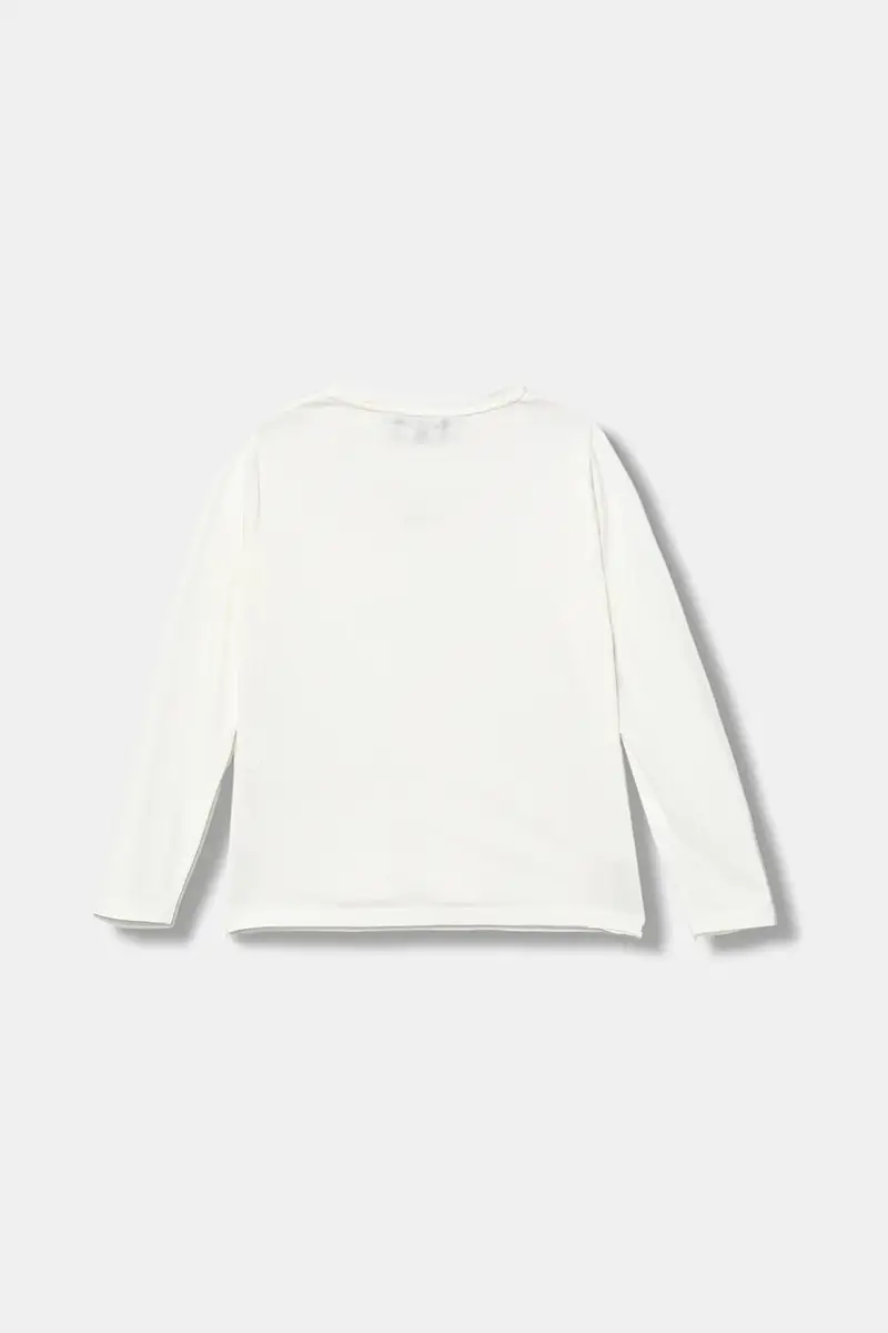 longsleeve in cotone bambino/a Bianco miniatura 2