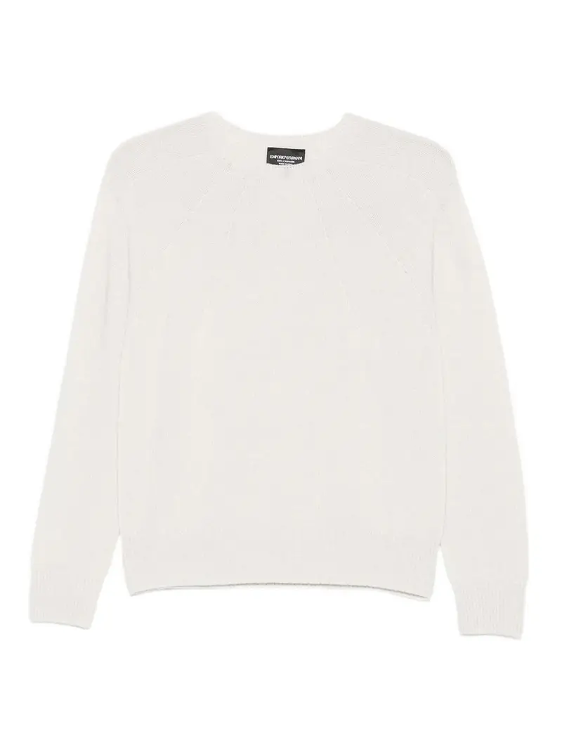 Maglia Girocollo In Cashmere Bianco