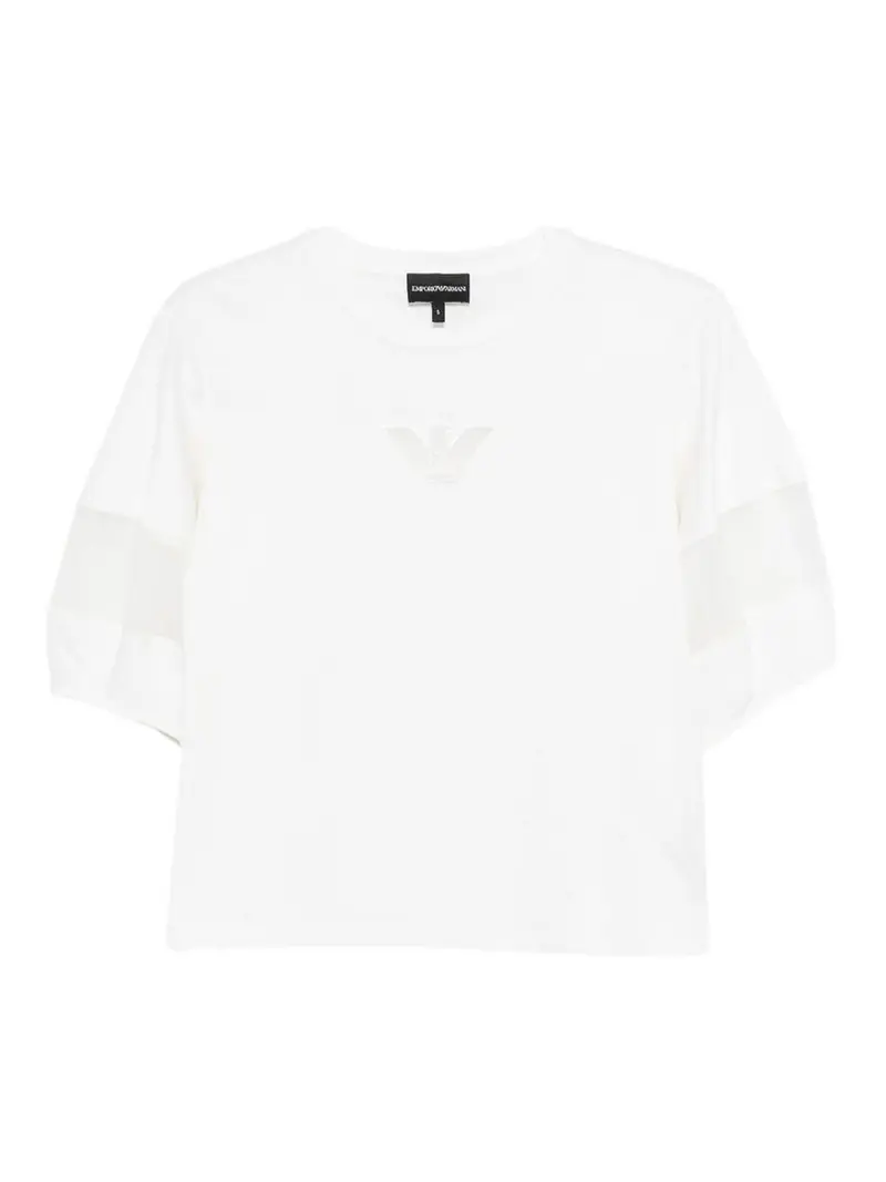 Maglia Girocollo In Cotone Bianco