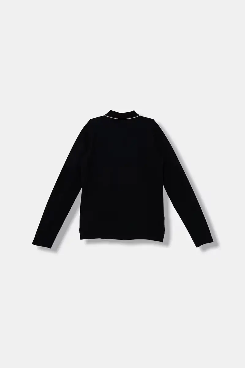 maglietta a maniche lunghe per bambini colore bianco 8N4FB5 1JPTZ Blu navy miniatura 2