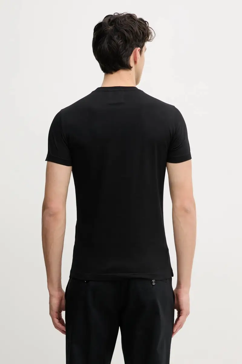 maglietta in cotone uomo colore nero 8N1TQ6 1JRGZ miniatura 3