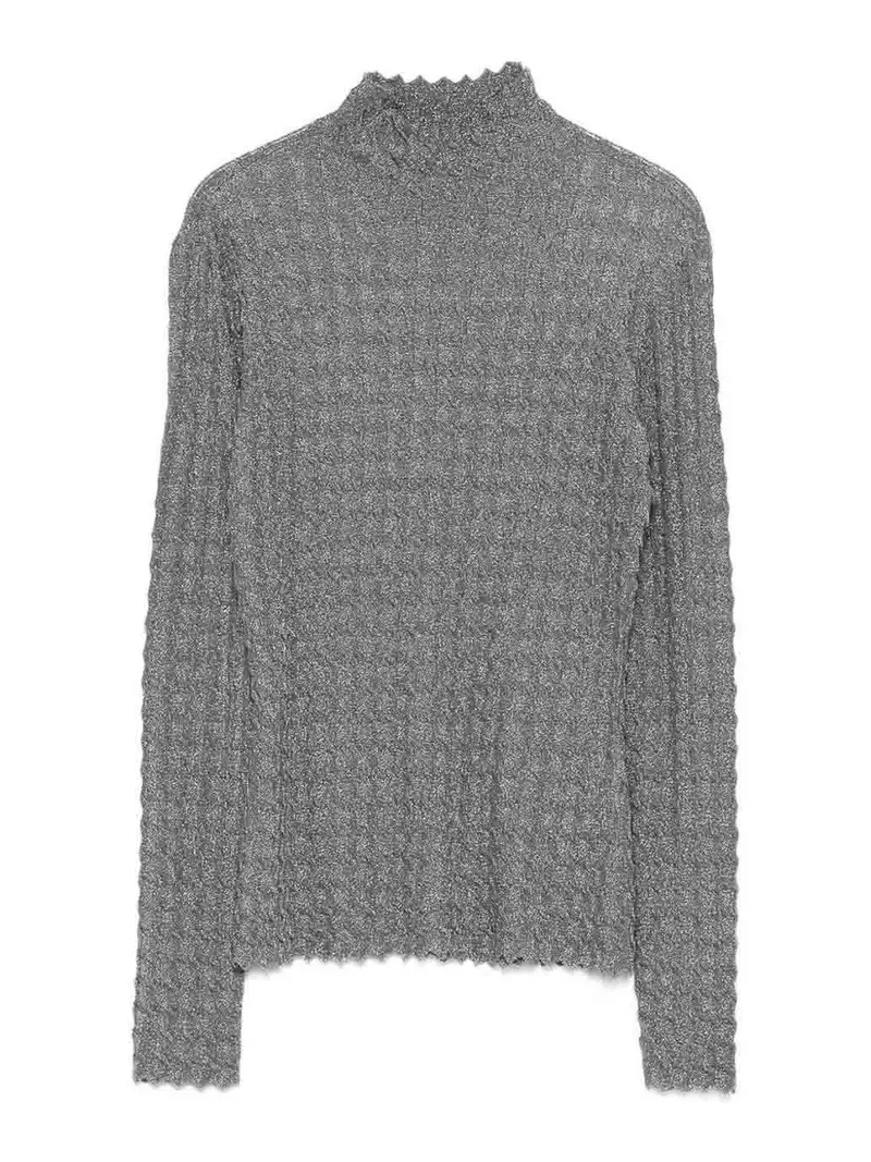 Maglione a collo alto Argento