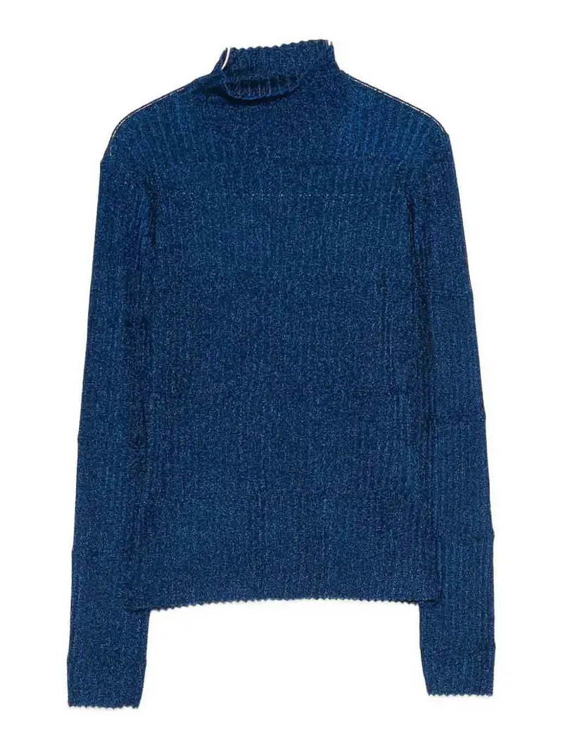Maglione a collo alto Blu