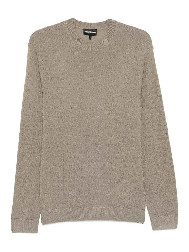 Maglione Girocollo In Lana Grigio