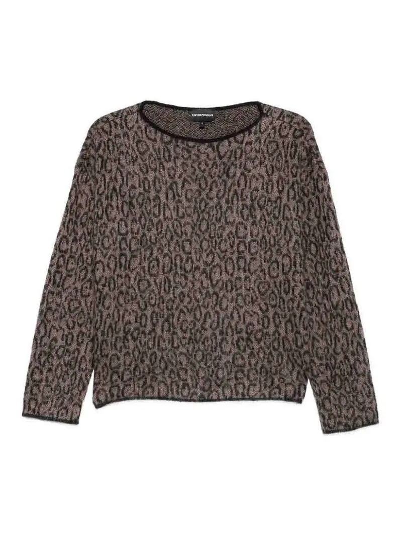 Maglione Girocollo In Misto Lana Nero