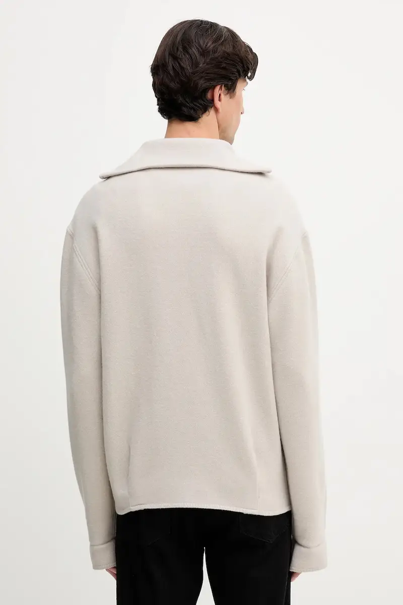 maglione in lana uomo colore beige EM002052 AF18104 miniatura 3