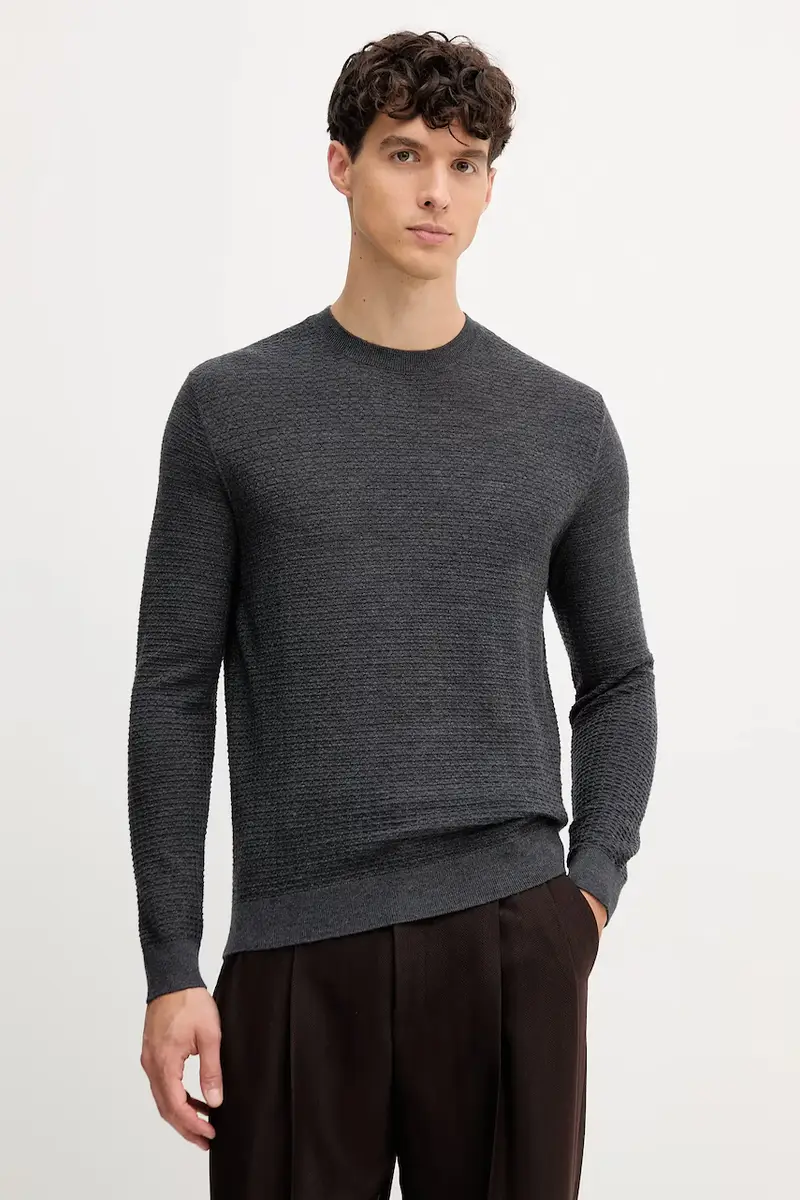 maglione in lana uomo colore grigio EM002196 AF13851