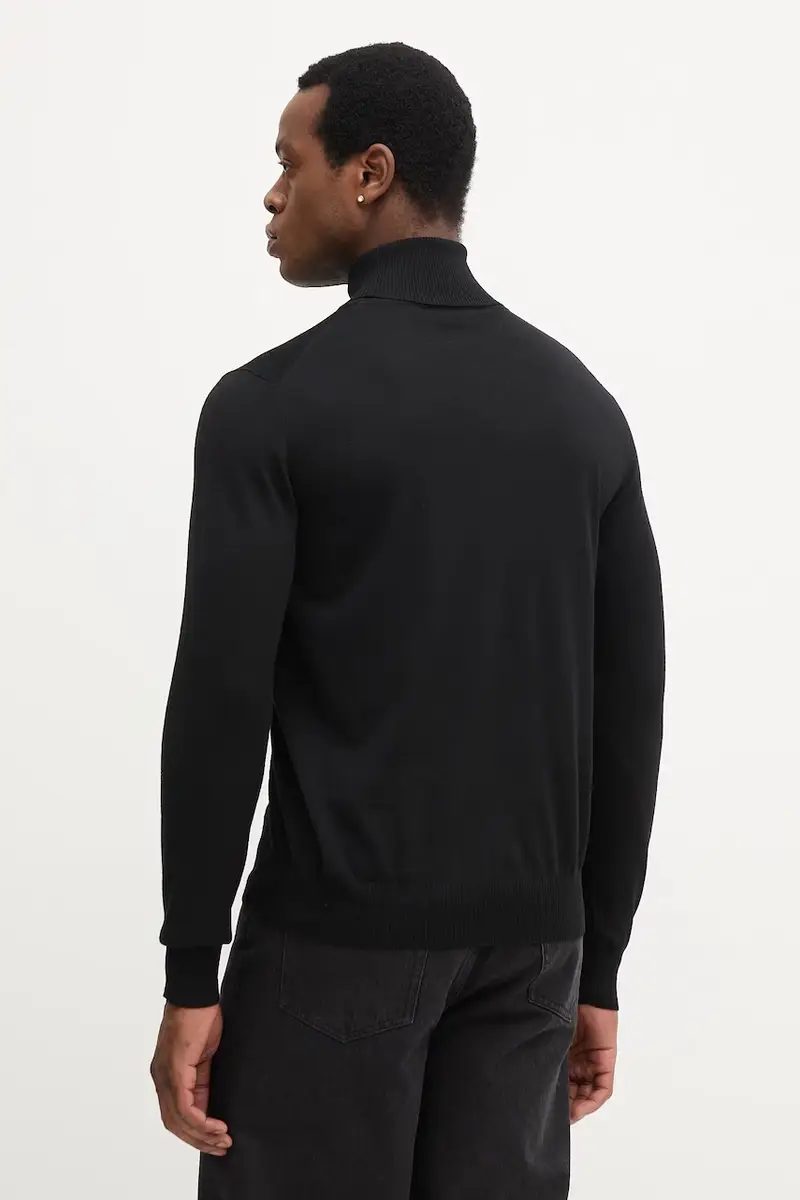 maglione in lana uomo colore nero 8N1M43 1M67Z miniatura 3