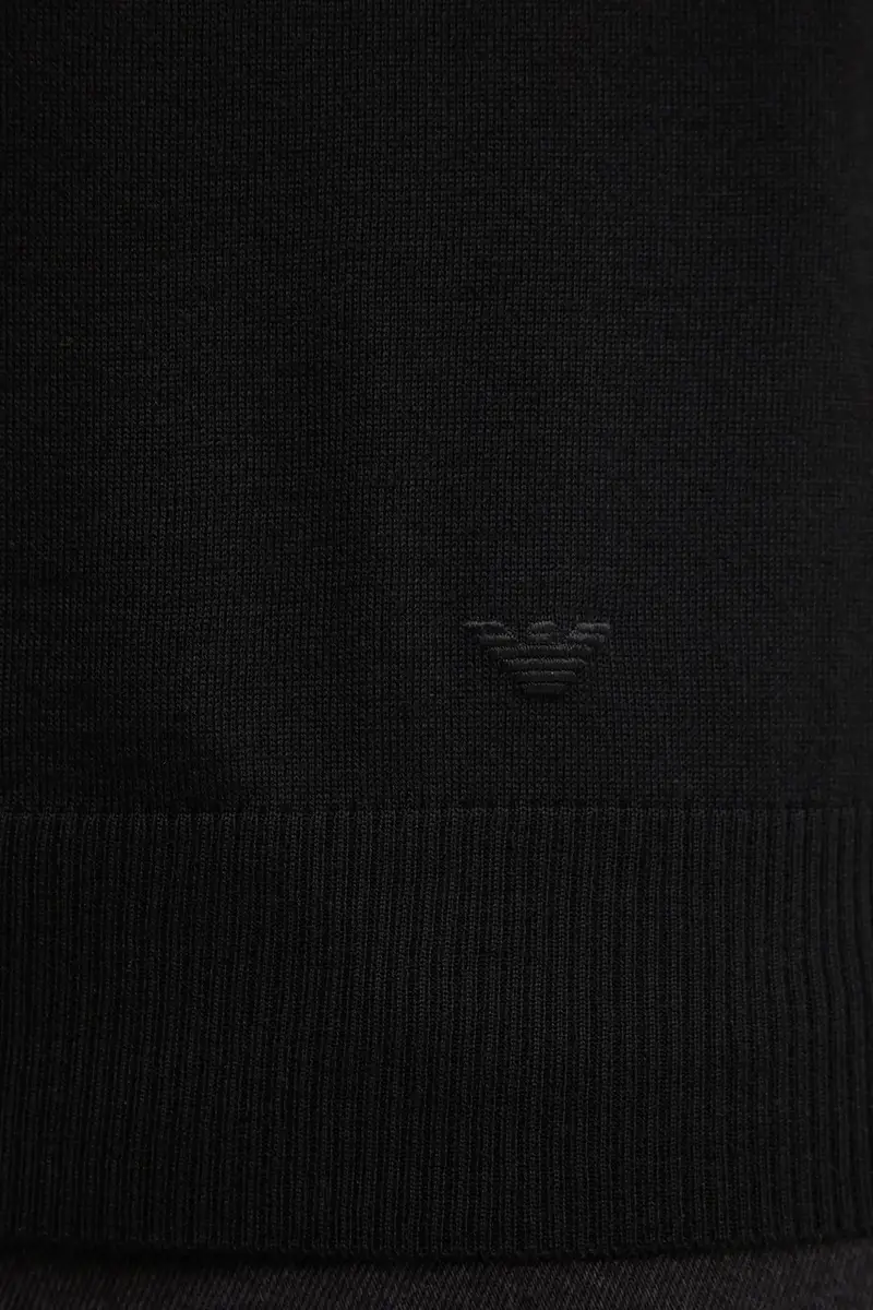 maglione in lana uomo colore nero 8N1M43 1M67Z miniatura 5