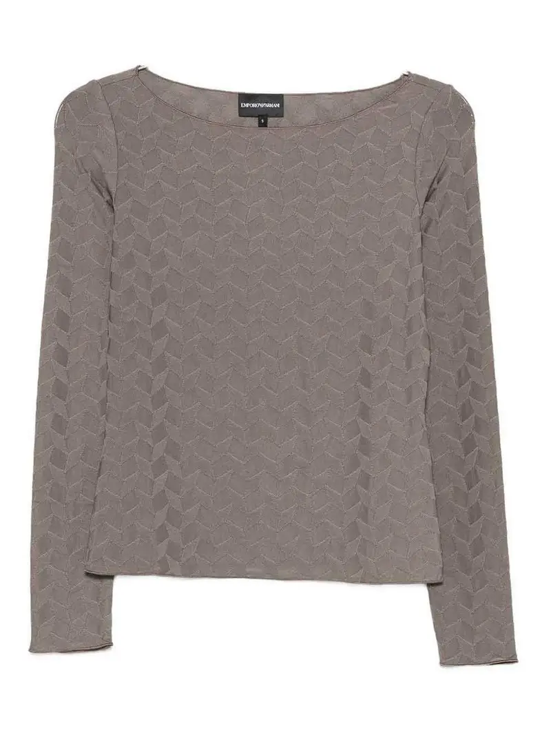 Maglione scollo barca Grigio